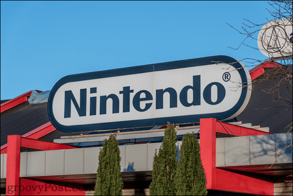 Nintendo logo na zgradi