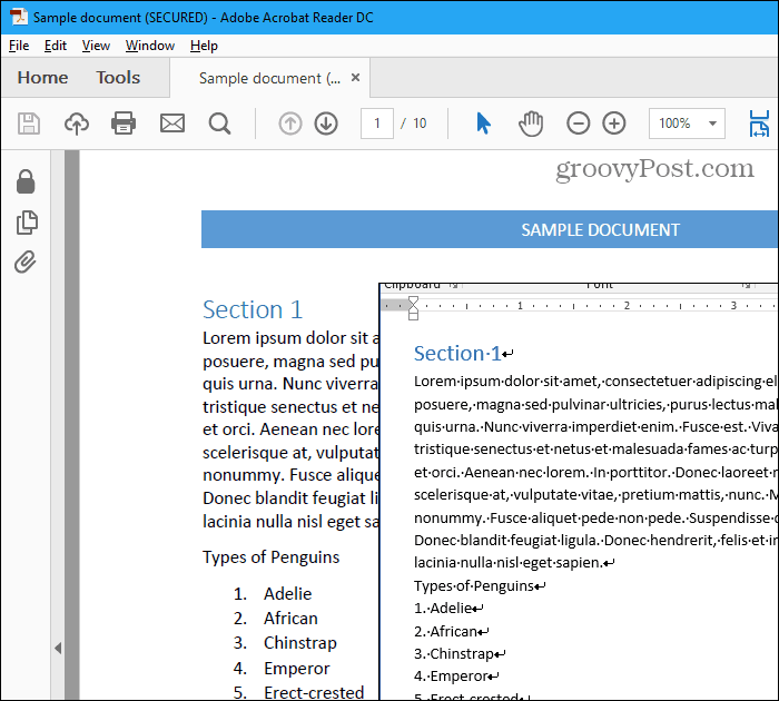 PDF datoteka i Word datoteka