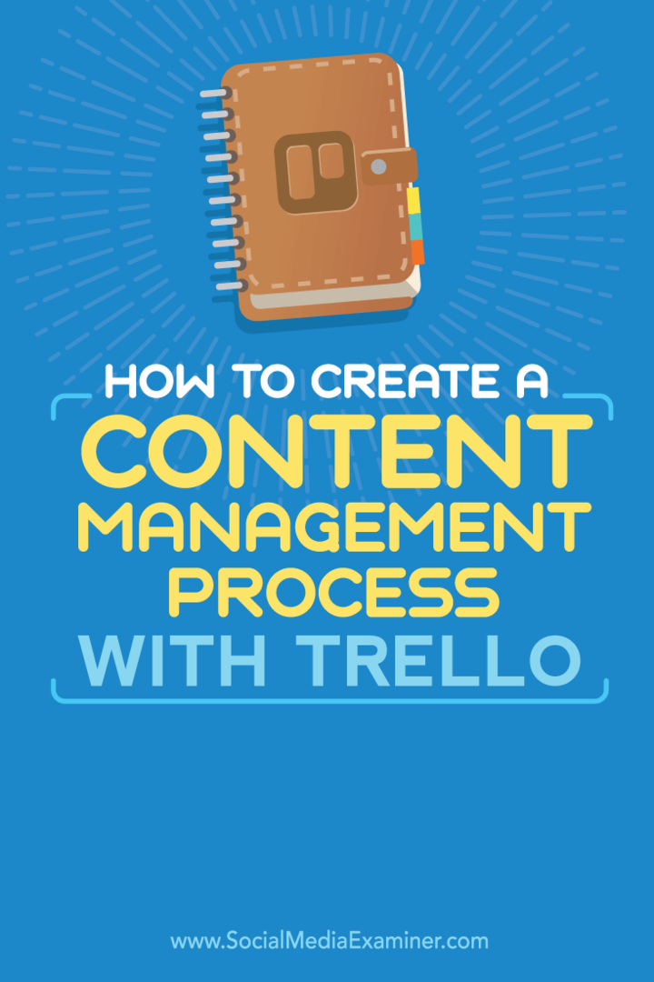 Kako stvoriti postupak upravljanja sadržajem pomoću programa Trello: Ispitivač društvenih medija