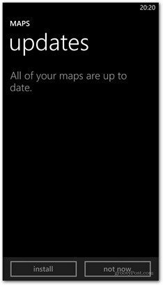 Ažuriranje karata za Windows Phone 8