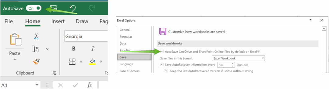 Kako automatski spremiti Excel datoteke u OneDrive