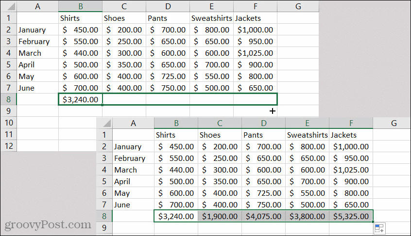 Formula za automatsko popunjavanje u programu Excel