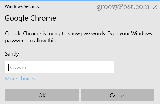Unesite lozinku za Windows