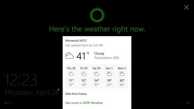 Cortana zaključani ekran