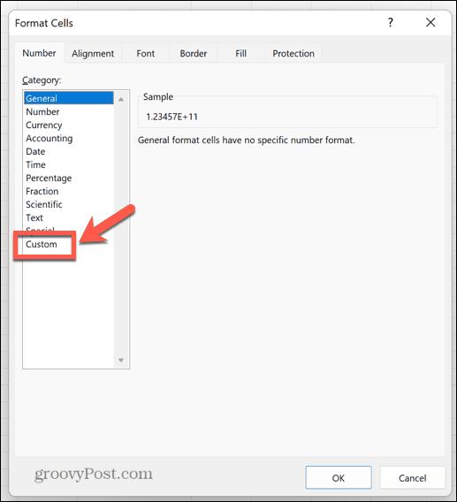 excel prilagođeni format