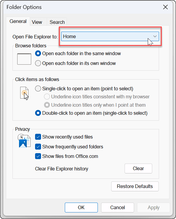 File Explorer Otvorite na OneDrive 