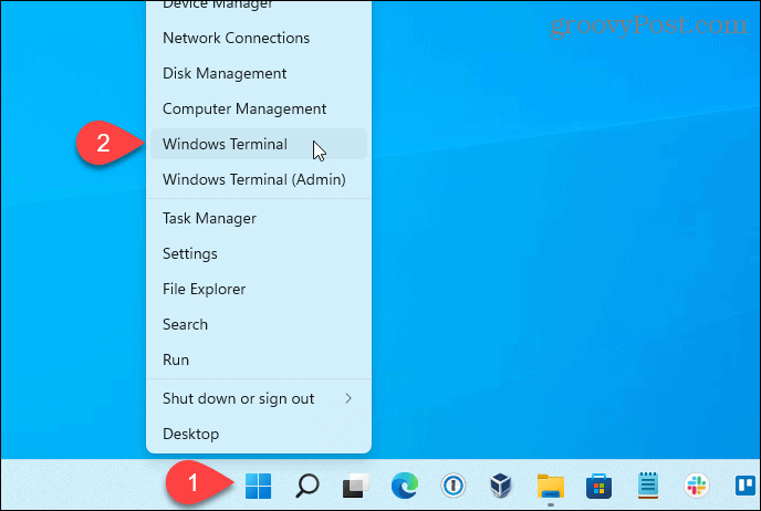 Otvorite Windows terminal