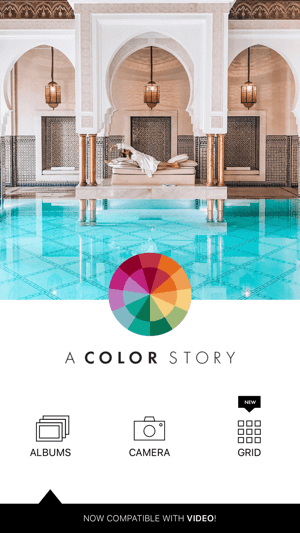 Stvorite priču o boji u Instagramu 1. korak, prikazujući mogućnosti prijenosa.