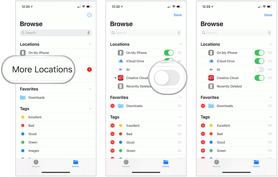 Uključite pogone treće strane u aplikaciji Datoteke