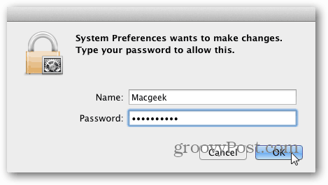 mac sustav lozinka