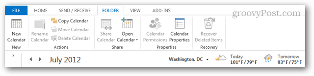 Outlook dijeli kalendar i vremensku traku