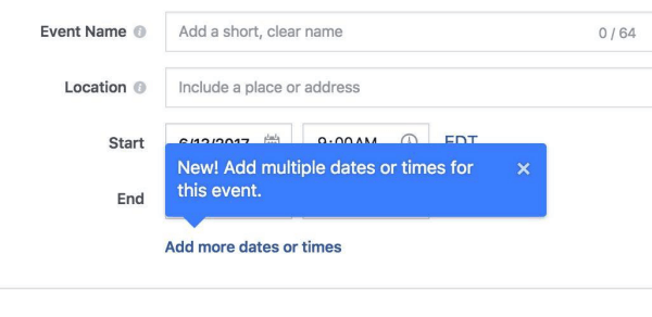 Facebook sada omogućava organizatorima dodavanje više puta i datuma na Facebook događaje.