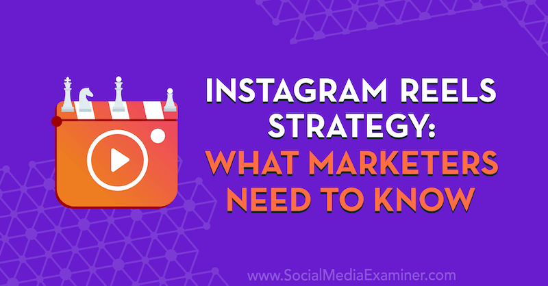 Instagram Reels Strategy: Što marketinški stručnjaci trebaju znati, uključujući uvide Elise Darme na Podcastu za društvene mreže.