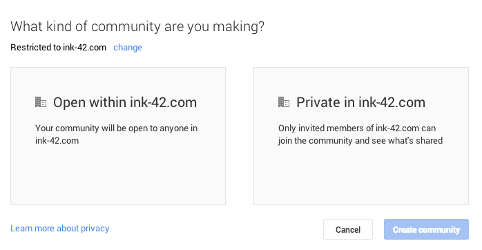 google + ograničena zajednica