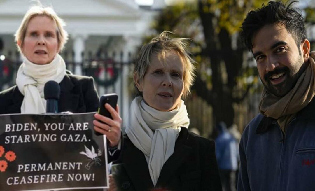 Američka glumica Cyntia Nixon zauzela se za Palestince ispred Bijele kuće!