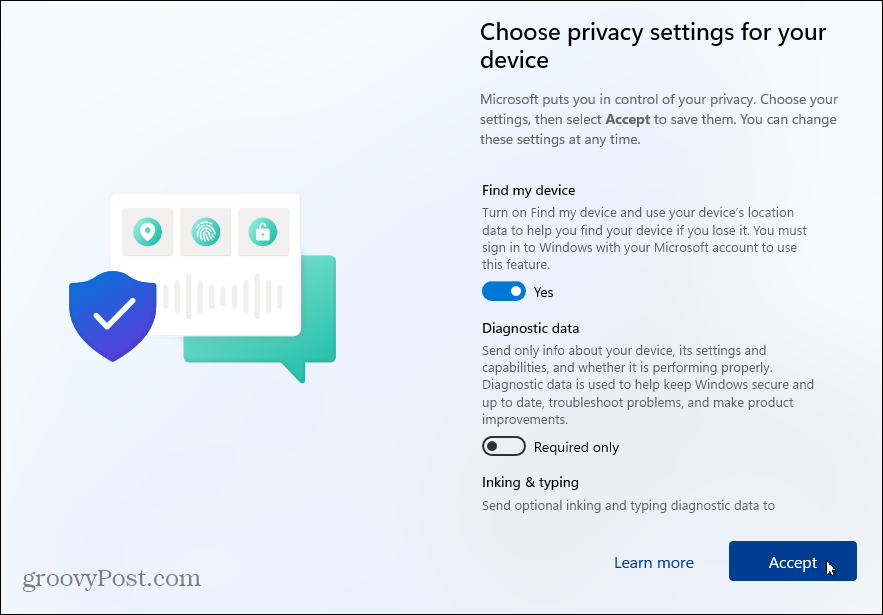 Postavke privatnosti Windows 11