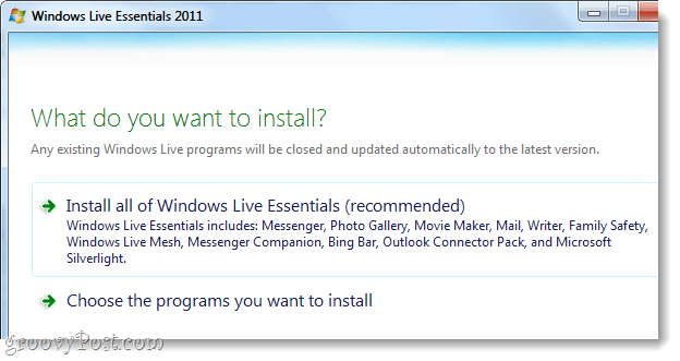 instalirati Windows Live Essentials