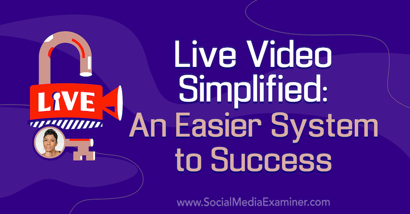 Pojednostavljeni videozapisi uživo: Jednostavniji sustav za uspjeh koji sadrži uvide Tanya Smith na Podcastu za društvene mreže.