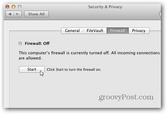 Uključite firewall