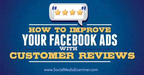 poboljšati facebook oglase recenzijama kupaca