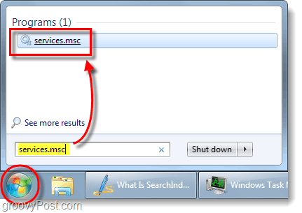Windows 7 usluge.msc