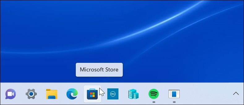 Taskbar Microsoft Store