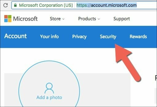 Microsoft-račun sigurnosti