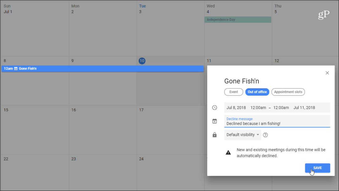 Kako se koristi Google Office način rada izvan kalendara