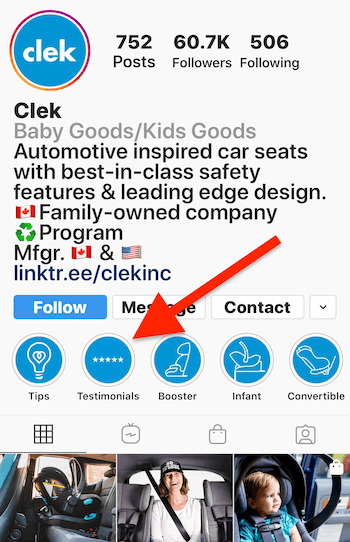 Instagram Stories ističe album za svjedočenja na poslovnom profilu Clek