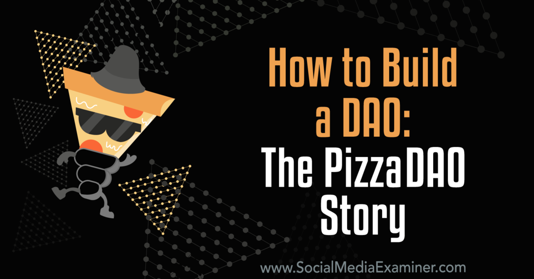 kako izgraditi buku: pizzadao priča-ispitivač društvenih medija