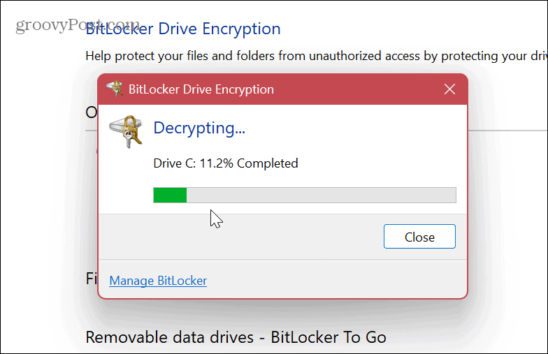 Onemogućite ili obustavite BitLocker 