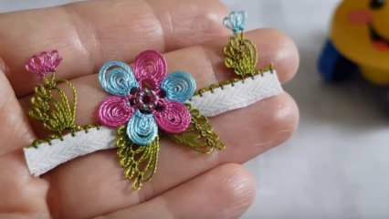 Najlakši cvjetni motiv igle od čipke na rubu ručnika