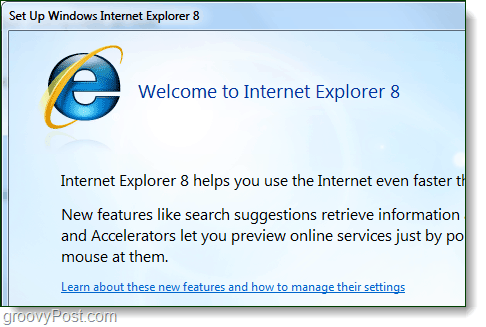 dobrodošli u Internet Explorer 8