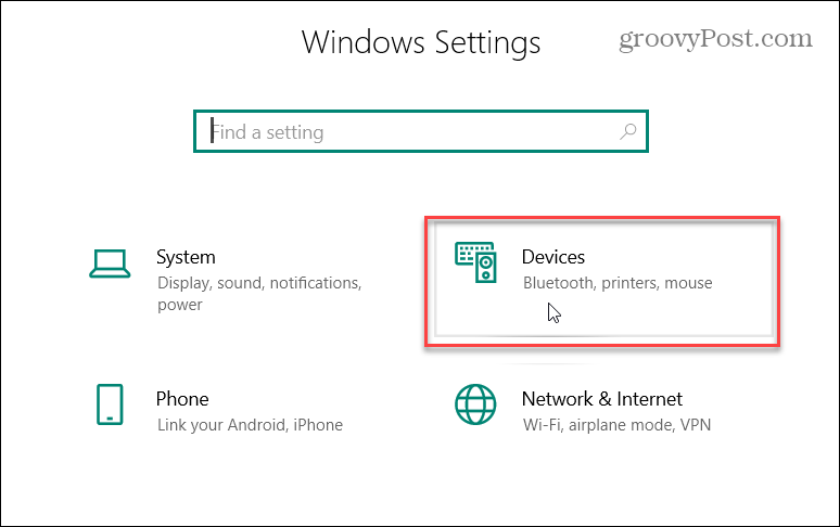 Uređaji za postavke sustava Windows 10