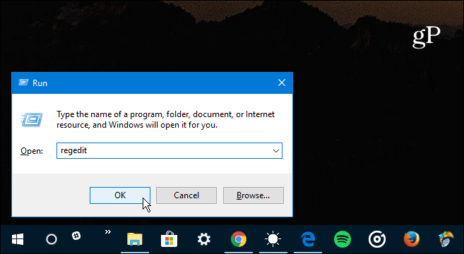 1 Pokrenite Regedit Windows 10