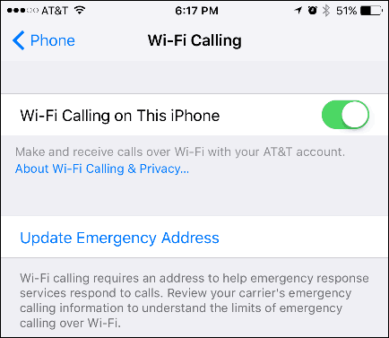 Omogući Wi-Fi pozivanje na iPhoneu