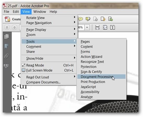 Adobe Acrobat Pro izvoz slike alati za obradu dokumenata
