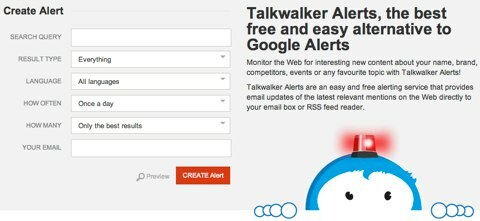 stranica upozorenja za talkwalker