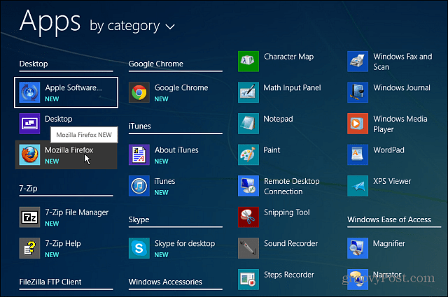 Sve aplikacije Windows 8.1