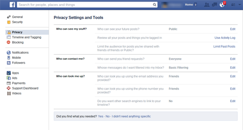 kartica privatnosti na facebooku