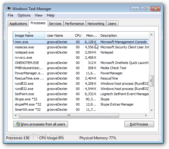 Windows upravitelj zadataka mmc.exe
