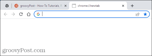 Prazna stranica Nova kartica u Chromeu