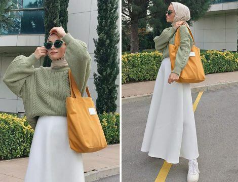Elegancija suknje suknje u hidžabu