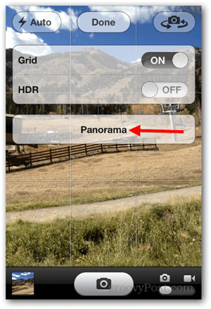 Snimite iPhone iOS Panoramsku fotografiju - Dodirnite Panorama