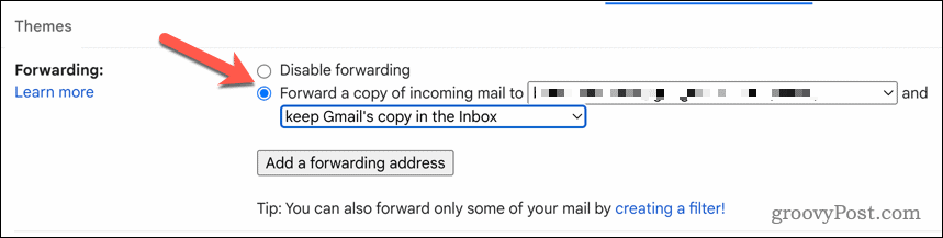 Omogući Gmail prosljeđivanje
