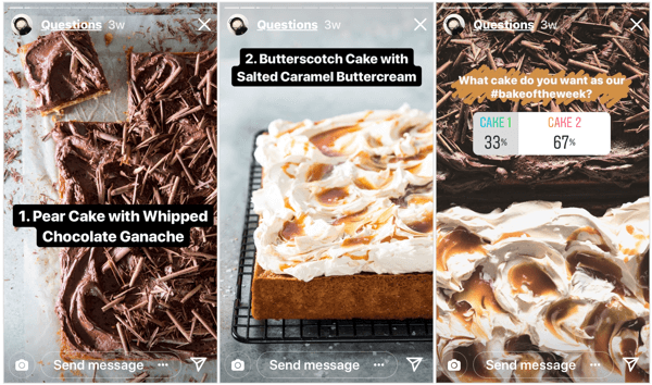 Časopis za hranu Bake From Scratch ovom je brzom anketom dao pratiteljima Instagrama kontrolu nad rasporedom sadržaja.