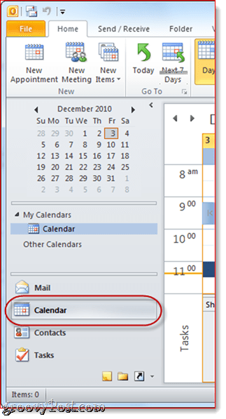 Google kalendar u Outlook 2010