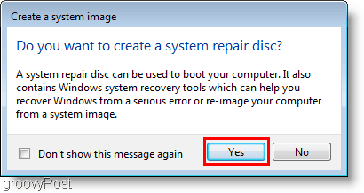 Windows 7: Stvorite sliku sustava