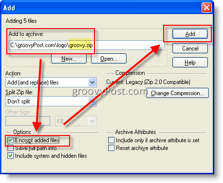 Šifrirajte datoteke pomoću WinZip AES