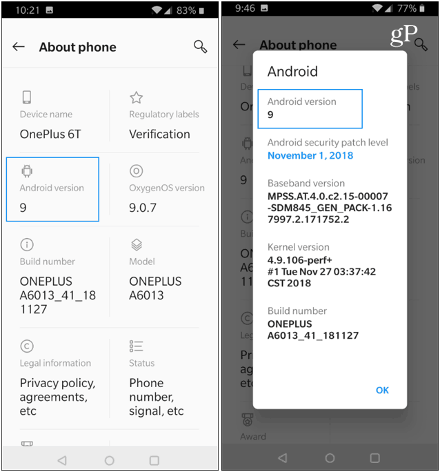OnePlus o verziji telefona za Android